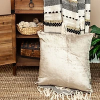 Druzy Taupe Velvet Pillow