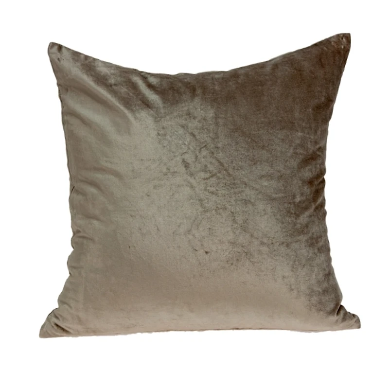 Druzy Taupe Velvet Pillow, 20 in.