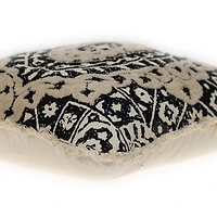 Black & Tan Embroidered Pillow