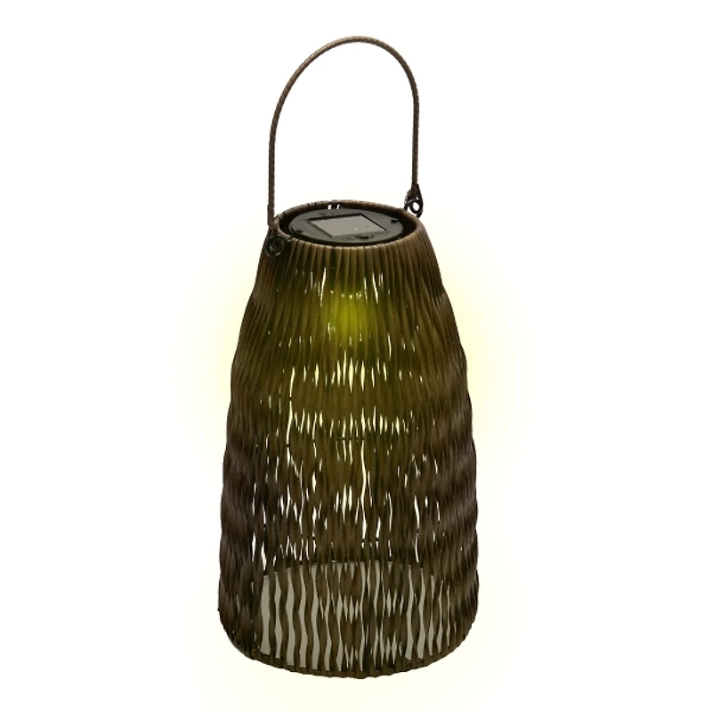 Brown Woven Solar Lantern