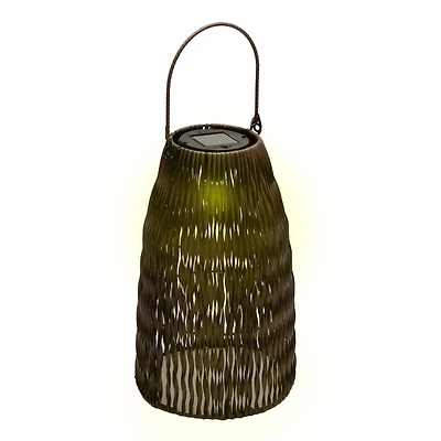 Brown Woven Solar Lantern