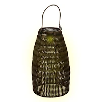 Brown Woven Solar Lantern, 17 in.