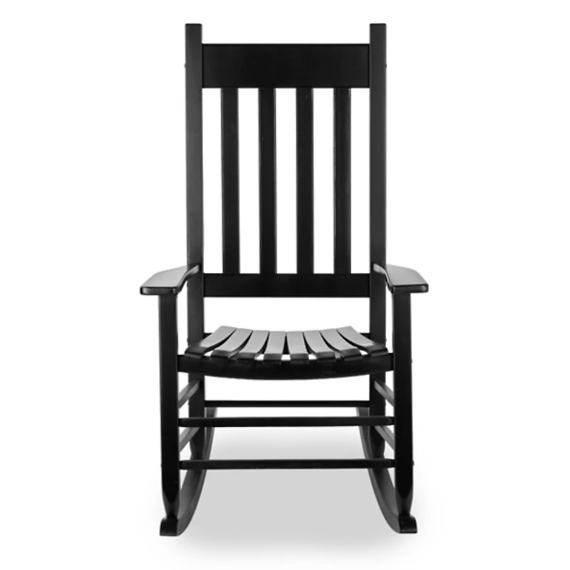 Black Wood Outdoor Rocking Chair