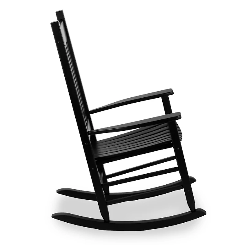 Black Wood Outdoor Rocking Chair