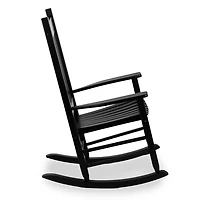 Black Wood Outdoor Rocking Chair