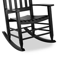 Black Wood Outdoor Rocking Chair