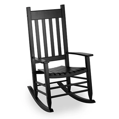 Black Wood Outdoor Rocking Chair