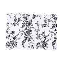 Bleighton Black Floral Placemats, Set of 6