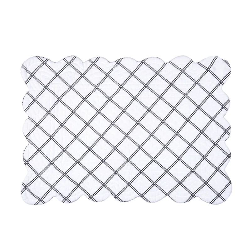 Bleighton Black Floral Placemats, Set of 6