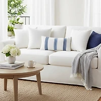 Blue Chindi Stripe Lumbar Pillow