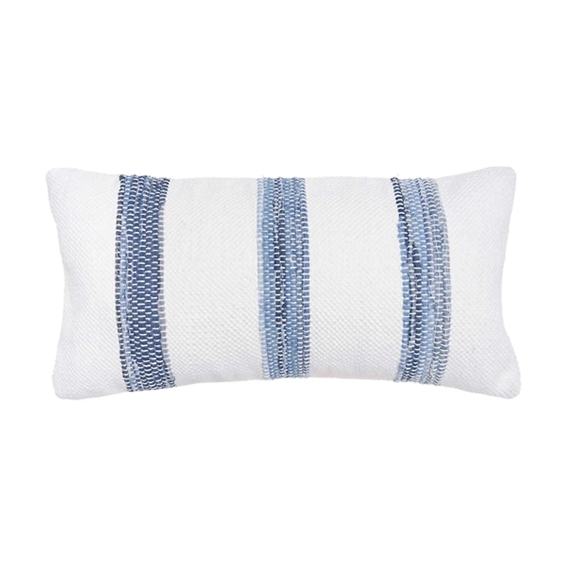 Blue Chindi Stripe Lumbar Pillow