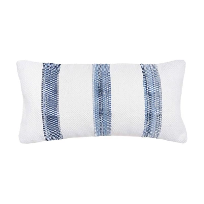 Blue Chindi Stripe Lumbar Pillow