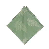 Green Botanical Fern Jacquard Napkins, Set of 6