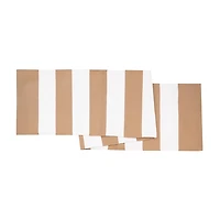 Khaki Cabana Stripe Indoor/Outdoor Table Runner
