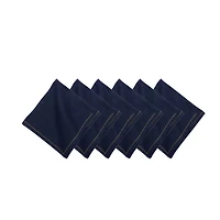 Blue Denim Cotton Napkins, Set of 6