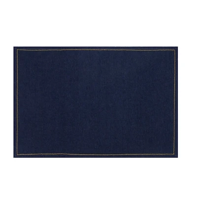 Blue Denim Cotton Placemats, Set of 6