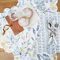 Blue Freesia Floral Napkins, Set of 6