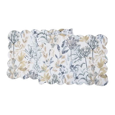Blue Freesia Floral Table Runner