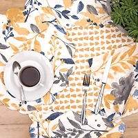 Natural Home Round Floral Placemats, Set of 6
