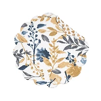 Natural Home Round Floral Placemats, Set of 6