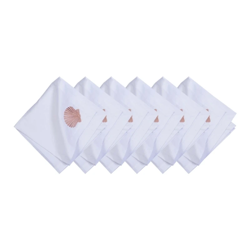 Nature Coral Coastal Napkins, Set of 6