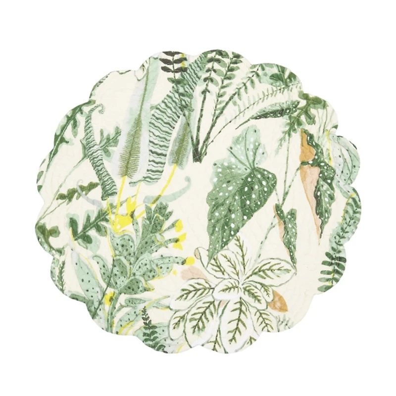 Parson Tropical Leaves Round Placemats, Set of 6