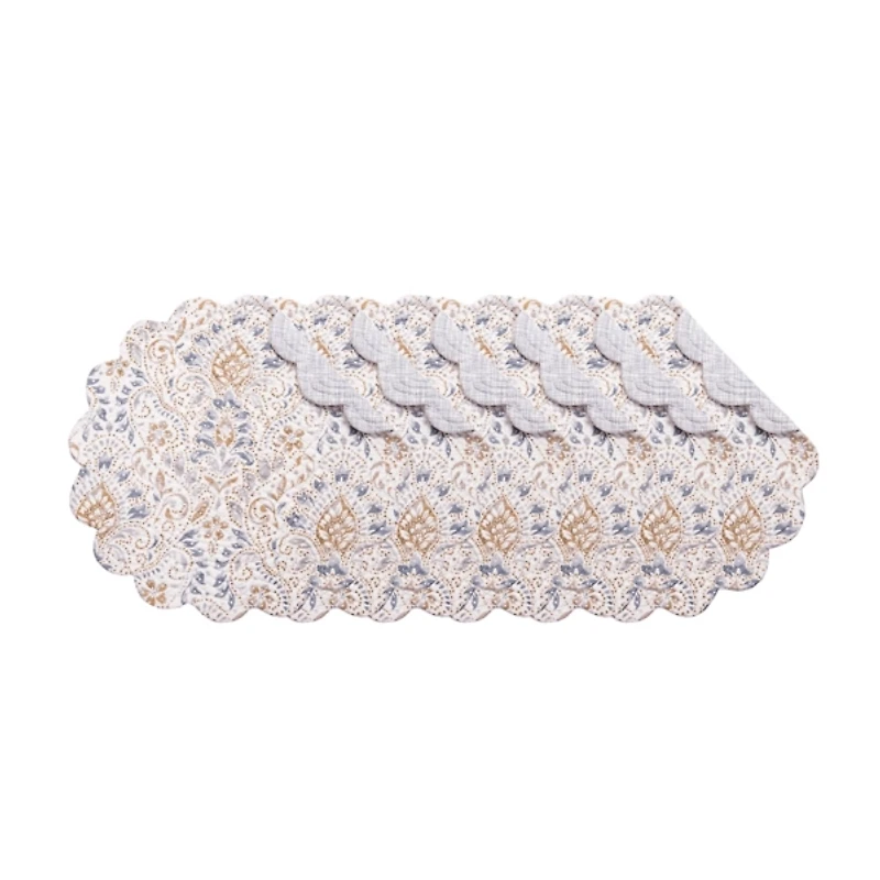 Selma Floral Round Placemats, Set of 6