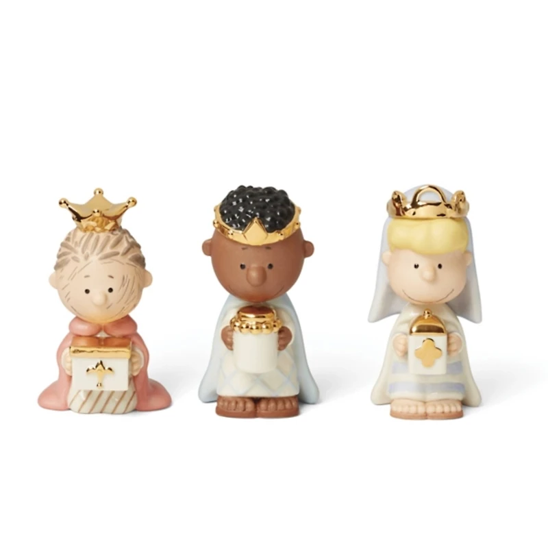 Lenox Peanuts Christmas Pageant 3 Kings Set