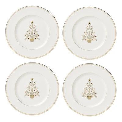 Lenox Federal Gold Tree Accent Plates, Set of 4