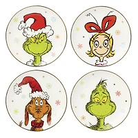 Grinchie Grins Accent Plates, Set of 4