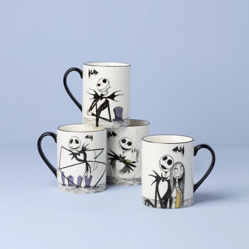 Lenox Nightmare Before Christmas Mugs, Set of 4