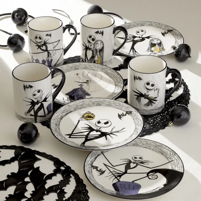 Lenox Nightmare Before Christmas Mugs, Set of 4