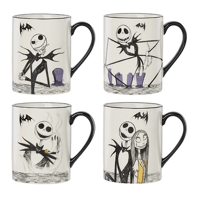 Lenox Nightmare Before Christmas Mugs, Set of 4