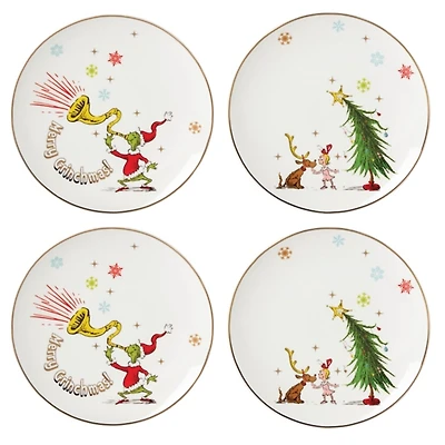 Lenox Merry Grinchmas Accent Plates, Set of 4