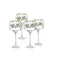 Lenox Holly 4-pc. Balloon Wine Glass Set