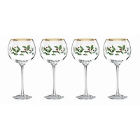 Lenox Holly 4-pc. Balloon Wine Glass Set
