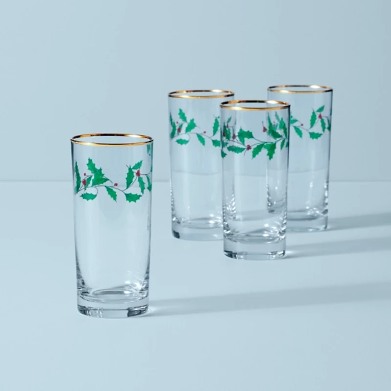 Lenox Holly 4-pc. Highball Glass Set