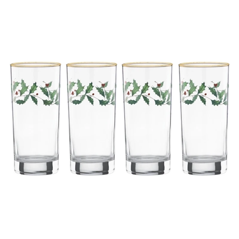 Lenox Holly 4-pc. Highball Glass Set