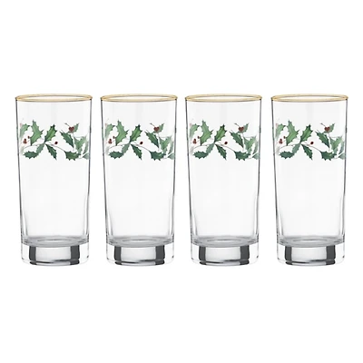 Lenox Holly 4-pc. Highball Glass Set