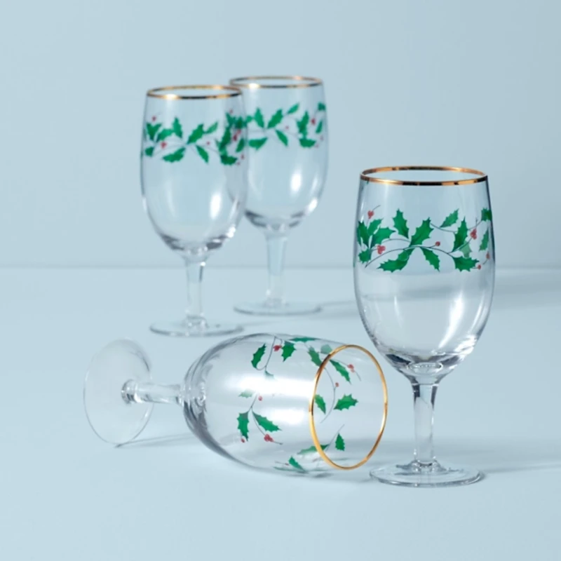 Lenox Holly 4-pc. Iced Beverage Glass Set