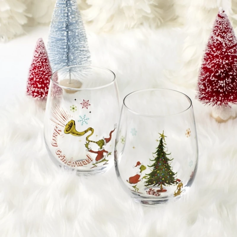 Lenox Merry Grinchmas Glass Tumblers, Set of 4
