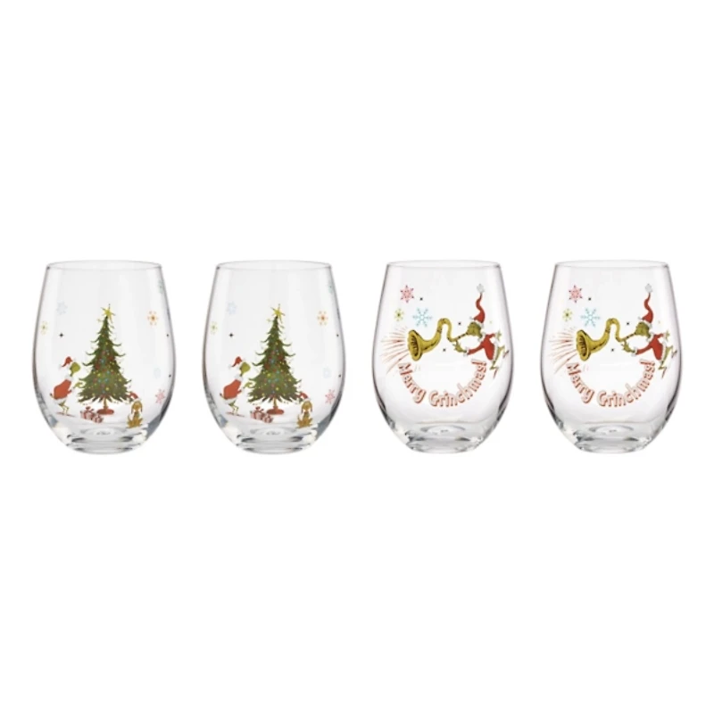 Lenox Merry Grinchmas Glass Tumblers, Set of 4