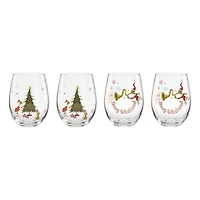 Lenox Merry Grinchmas Glass Tumblers, Set of 4