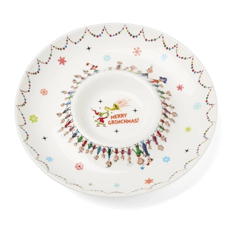 Lenox Merry Grinchmas Chip & Dip Bowl