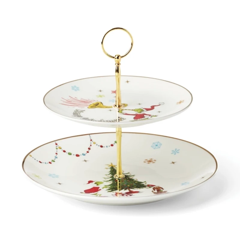 Lenox Merry Grinchmas 2-Tiered Server