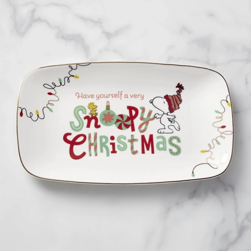Lenox Snoopy Christmas Serving Tray