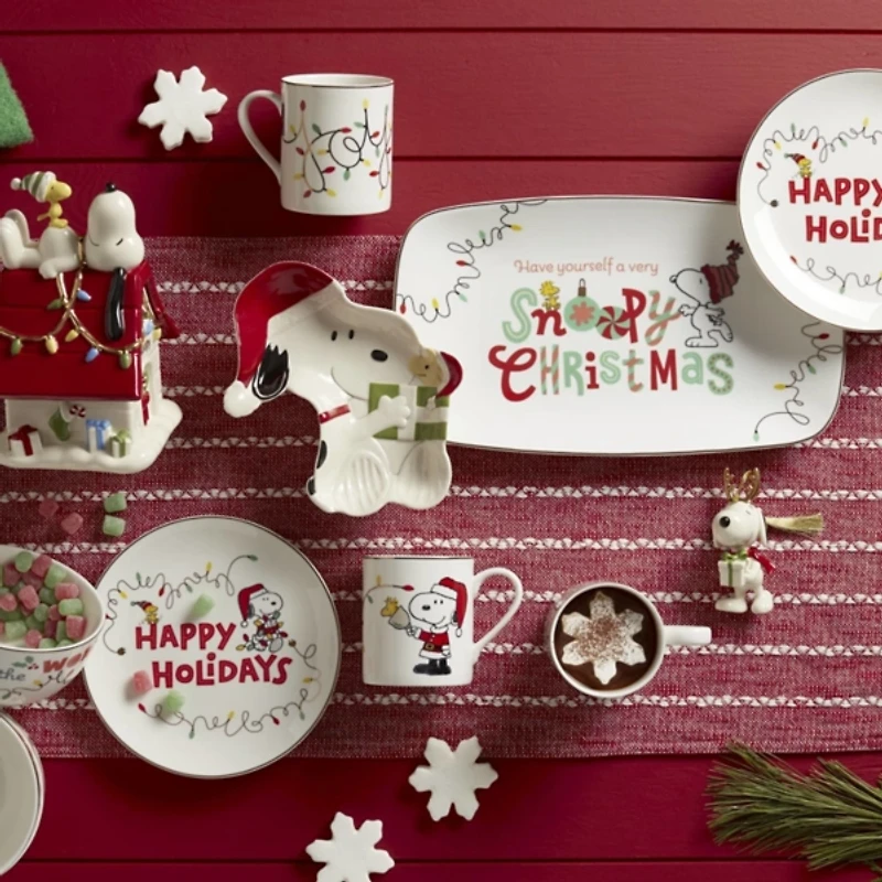 Lenox Snoopy Christmas Serving Tray