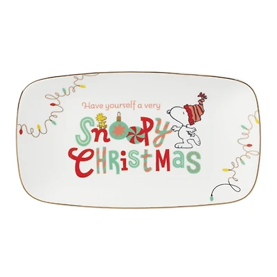 Lenox Snoopy Christmas Serving Tray