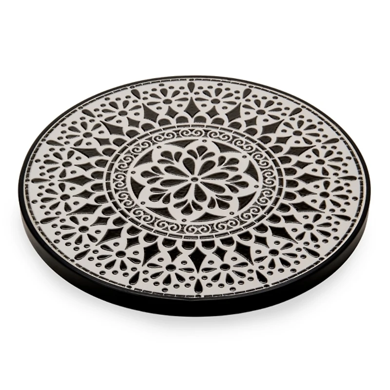 Black and White Mosaic Stepping Stone