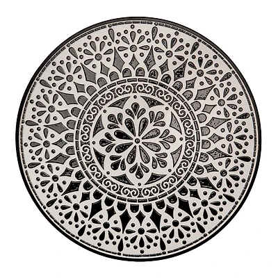 Black and White Mosaic Stepping Stone